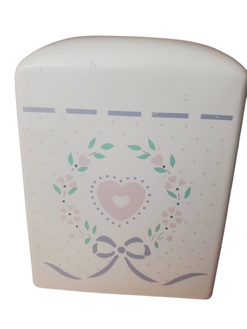 Vintage Saturday Knight Ltd Ceramic Tissue Box Cover Heart Floral Shabby Chic - Picture 4 of 9